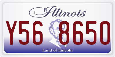 IL license plate Y568650
