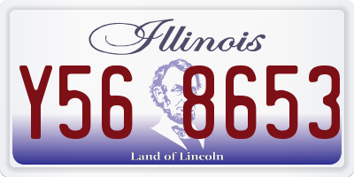 IL license plate Y568653