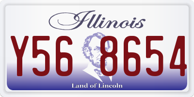 IL license plate Y568654