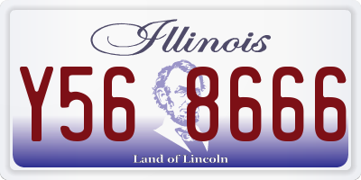 IL license plate Y568666