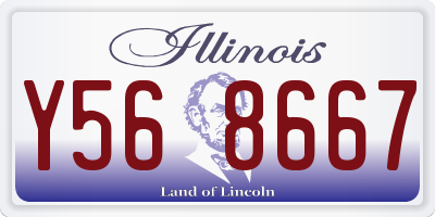 IL license plate Y568667