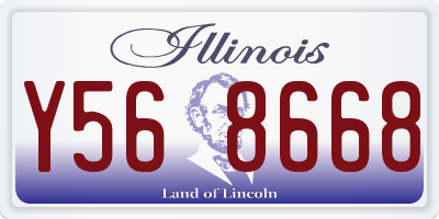 IL license plate Y568668