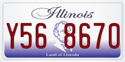 IL license plate Y568670