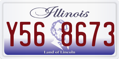 IL license plate Y568673