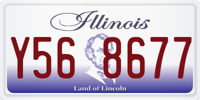 IL license plate Y568677