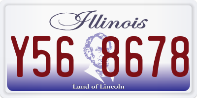 IL license plate Y568678