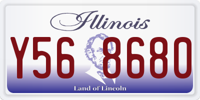 IL license plate Y568680