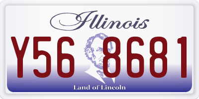IL license plate Y568681
