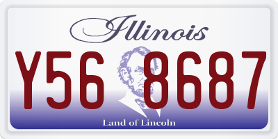 IL license plate Y568687
