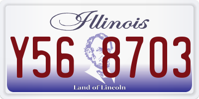 IL license plate Y568703