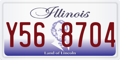 IL license plate Y568704