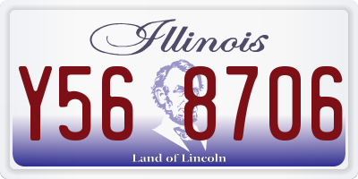 IL license plate Y568706