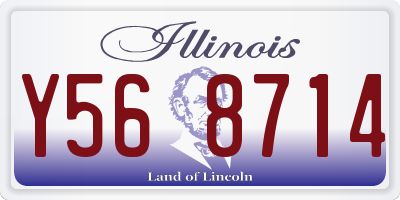 IL license plate Y568714