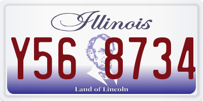 IL license plate Y568734