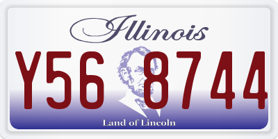 IL license plate Y568744