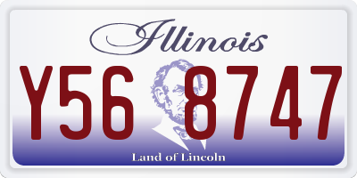 IL license plate Y568747
