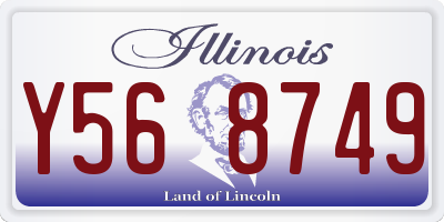 IL license plate Y568749