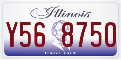 IL license plate Y568750