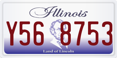 IL license plate Y568753