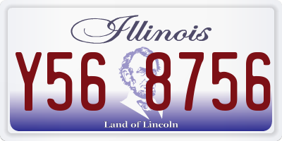 IL license plate Y568756