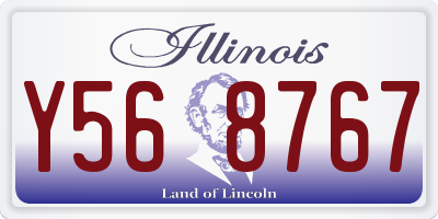 IL license plate Y568767