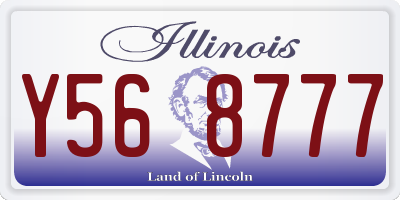IL license plate Y568777