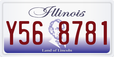 IL license plate Y568781