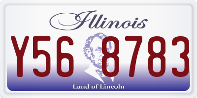 IL license plate Y568783