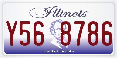 IL license plate Y568786