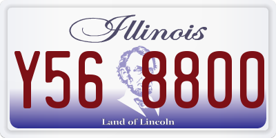 IL license plate Y568800