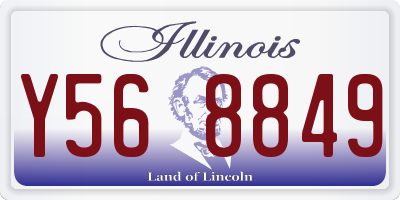 IL license plate Y568849