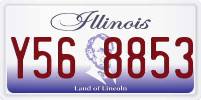 IL license plate Y568853