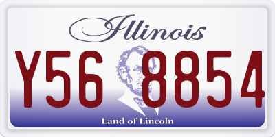 IL license plate Y568854