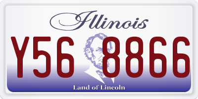 IL license plate Y568866