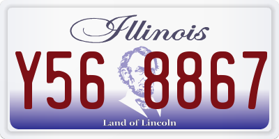 IL license plate Y568867