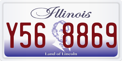 IL license plate Y568869