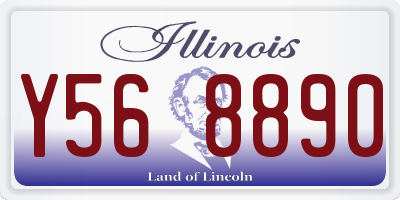 IL license plate Y568890