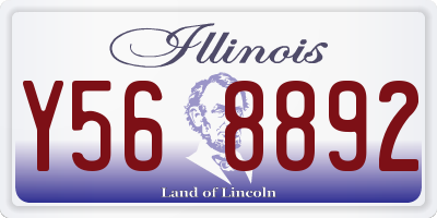 IL license plate Y568892