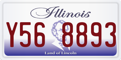IL license plate Y568893