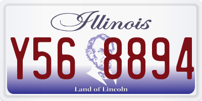 IL license plate Y568894