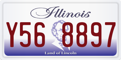 IL license plate Y568897