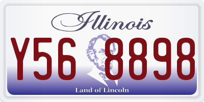 IL license plate Y568898