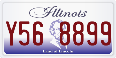IL license plate Y568899