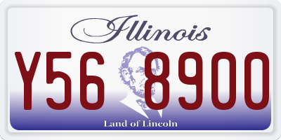 IL license plate Y568900