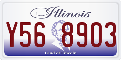 IL license plate Y568903