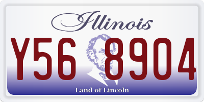 IL license plate Y568904