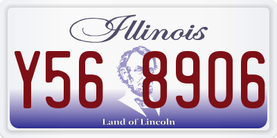 IL license plate Y568906