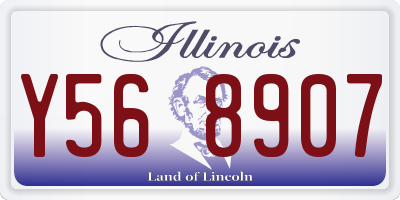 IL license plate Y568907
