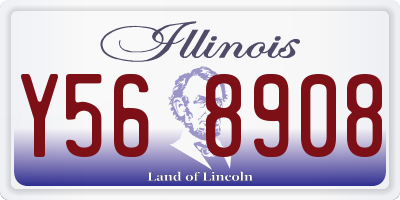 IL license plate Y568908