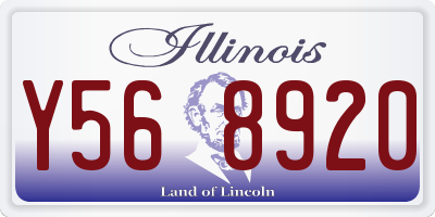 IL license plate Y568920